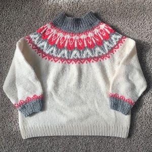 Fair Isle Mockneck Chunky Knit Homemade Sweater